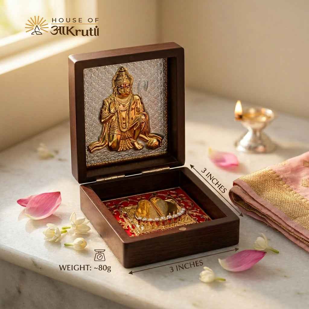 HOA Hanumanji Silver Plated Photo Frame – 3x3 Inch