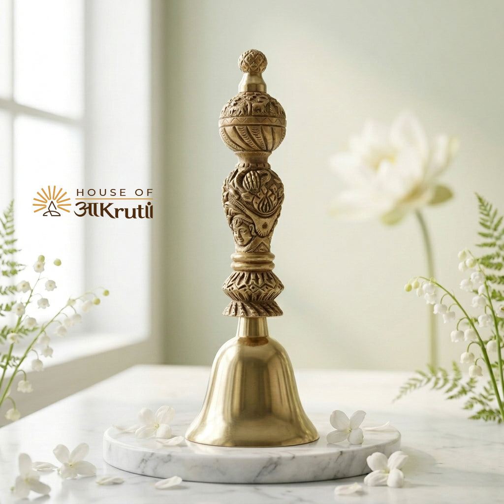 HOA મોટી પિત્તળની કાંસાની ઘંટી - 22x5 CM