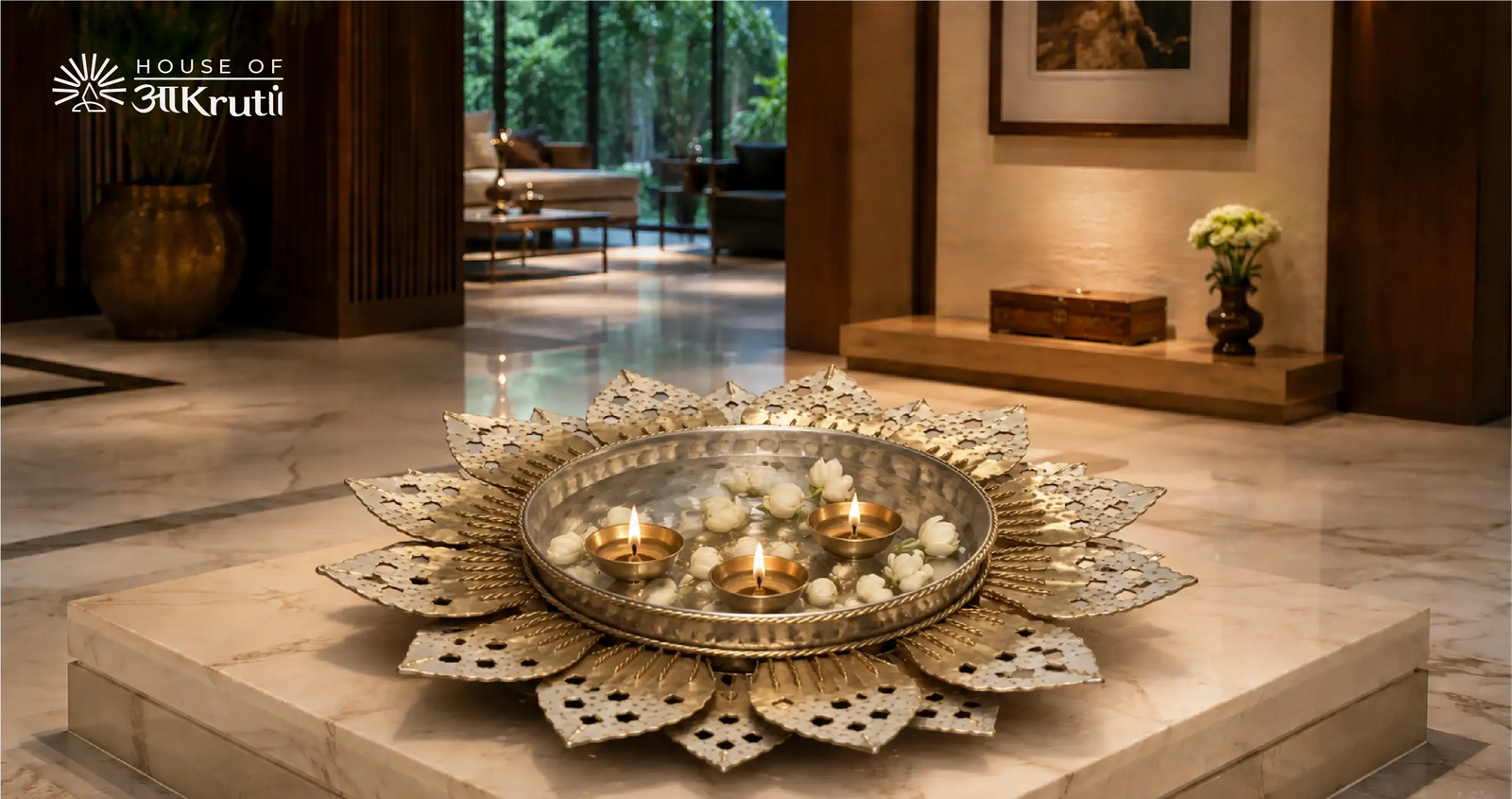 The Art of Decorating with Brass Urlis and Diyas