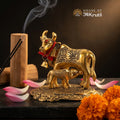 HOA Cow with Calf Metal Idol Gold – 4.7 x 4.3 inches