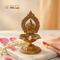 HOA Ganesh Metal Diya – 4.5x2.5 Inches