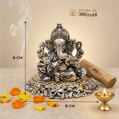 HOA Ganesha Metal Idol Statue – 3.15 Inches
