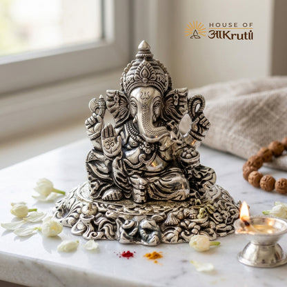 HOA Ganesha Metal Idol Statue – 3.15 Inches
