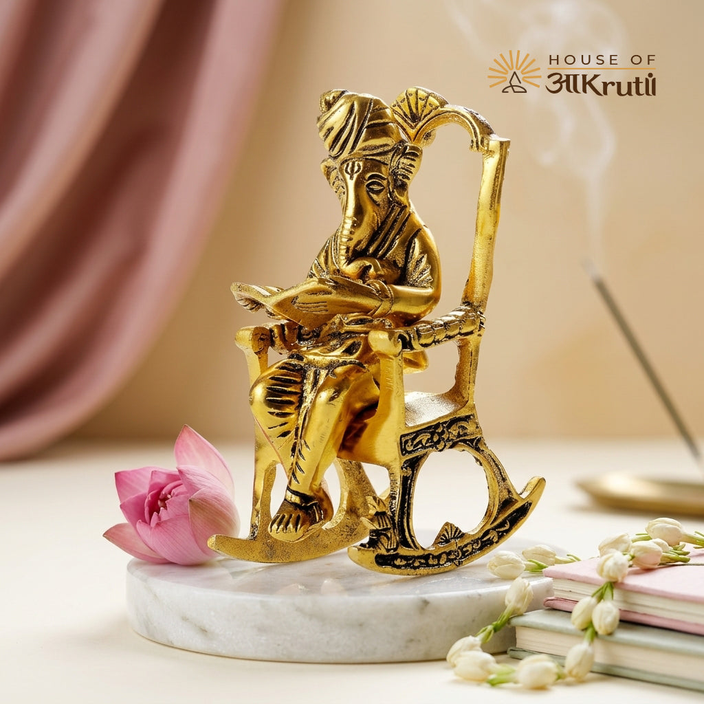 HOA Ganesha Metal Statue – 5.9 x 2.8 Inches