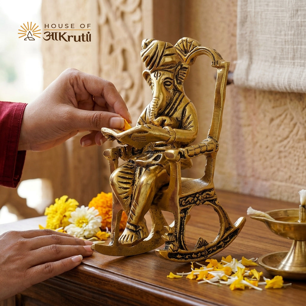 HOA Ganesha Metal Statue – 5.9 x 2.8 Inches