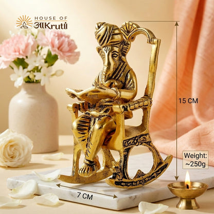 HOA Ganesha Metal Statue – 5.9 x 2.8 Inches
