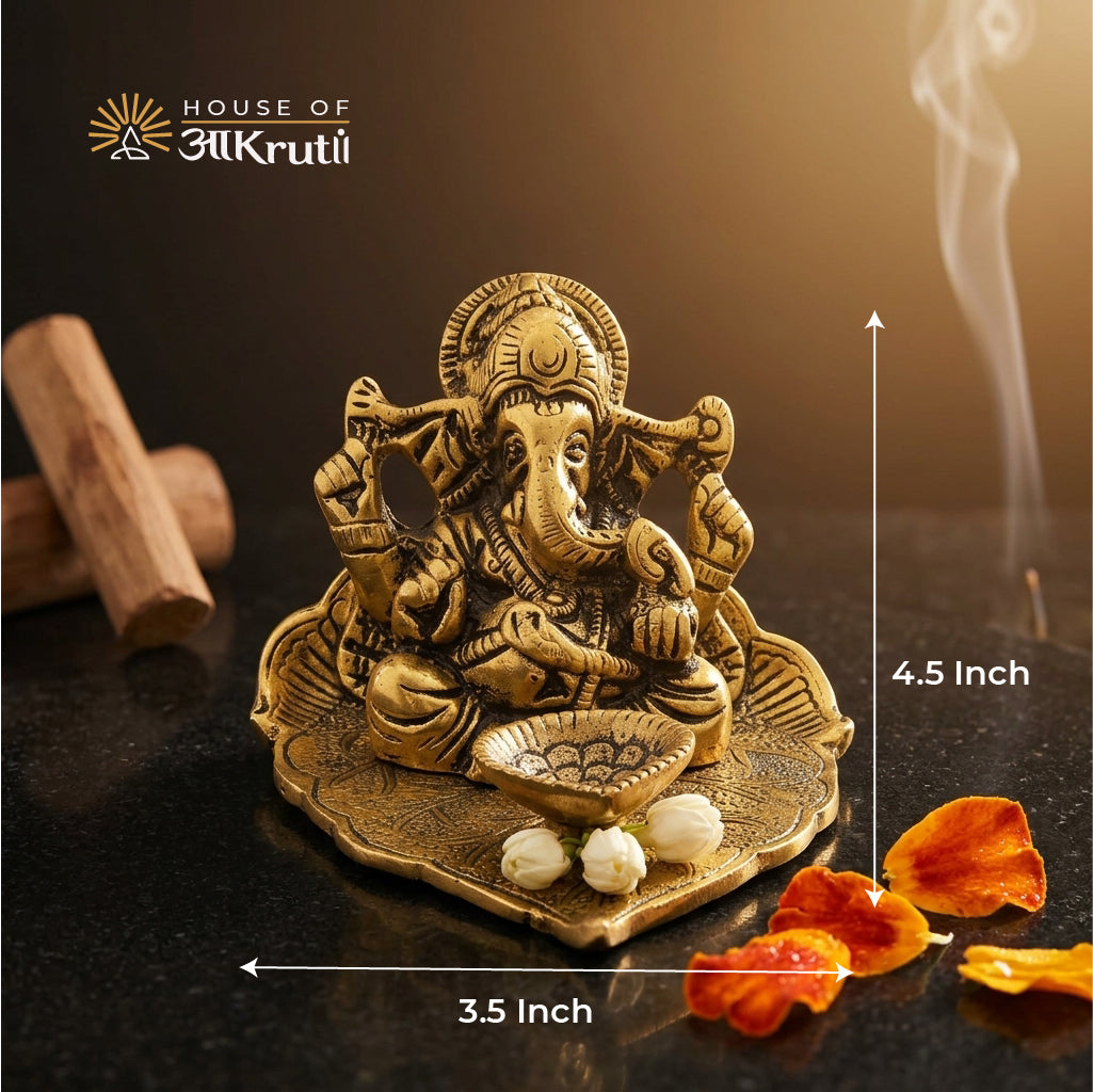 HOA Ganesha Oil Deepak Diya – 4.5x3.5 Inches