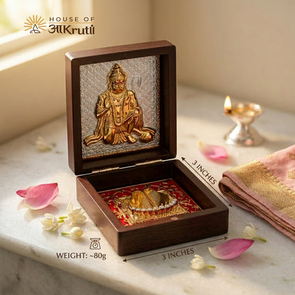 HOA Hanumanji Silver Plated Photo Frame – 3x3 Inch