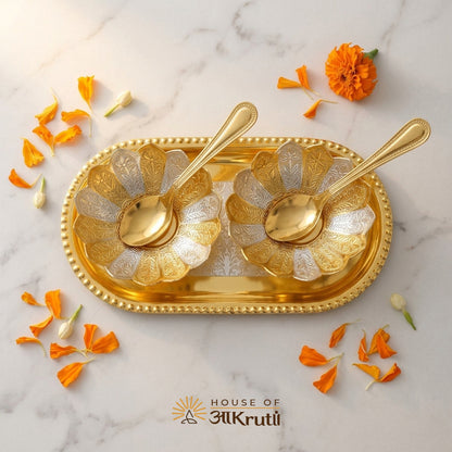 HOA Kamal Bowl Set of 5 Pcs Silver Plated – 3.5 Inch