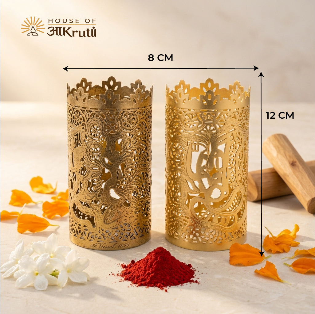 HOA Metal Candle Holder – 4.7 x 3.1 Inches