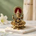 HOA Metal Ganesha Idol – 3.9 x 3.1 Inches