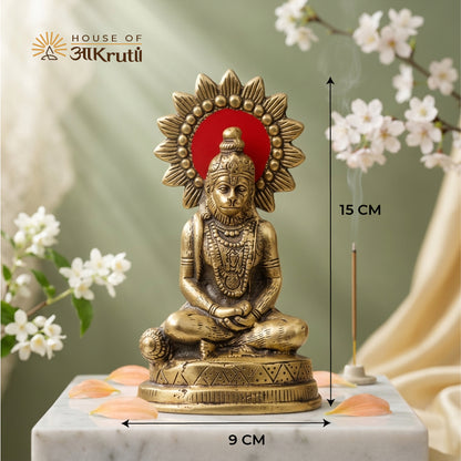 HOA Metal Hanumanji Idol – 5.9 x 3.5 Inches
