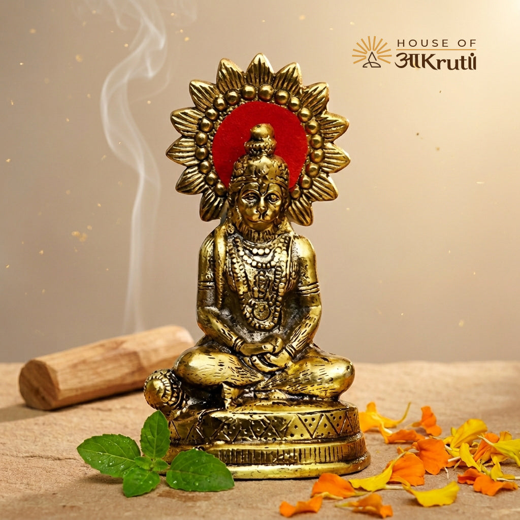 HOA Metal Hanumanji Idol – 5.9 x 3.5 Inches