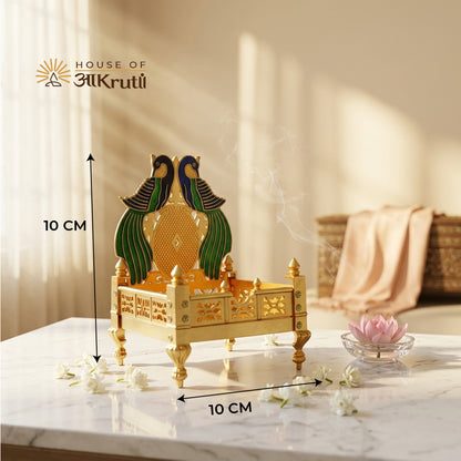 HOA Metal Laddu Gopal Singhasan Throne – 3.9 x 3.9 Inches
