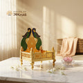 HOA Metal Laddu Gopal Singhasan Throne – 3.9 x 3.9 Inches