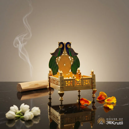 HOA Metal Laddu Gopal Singhasan Throne – 3.9 x 3.9 Inches