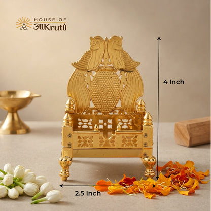 HOA Metal Laddu Gopal Singhasan Throne – 2.5x4 Inches