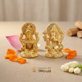 HOA Metal Lakshmi Ganesha Idol – 3.1 x 1.1 Inches