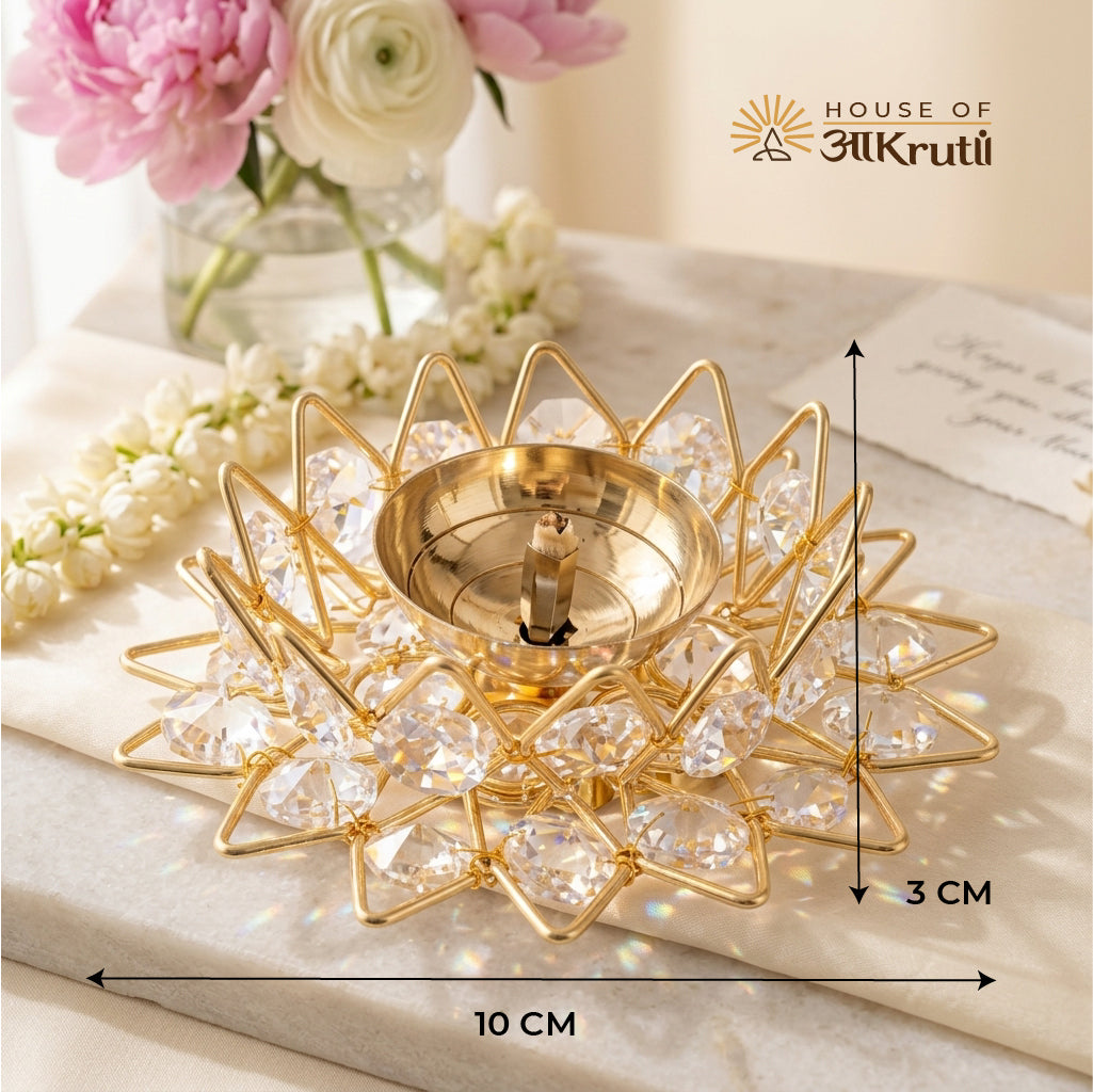 HOA Oil Lamp Metal Diya – 3.9 x 1.1 Inches