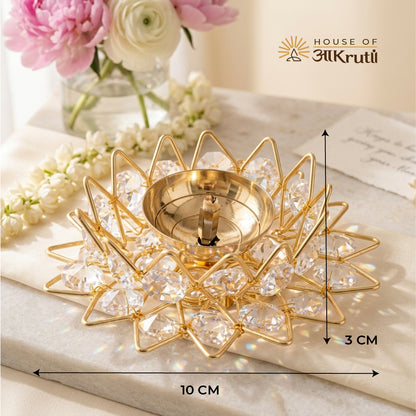 HOA Oil Lamp Metal Diya – 3.9 x 1.1 Inches