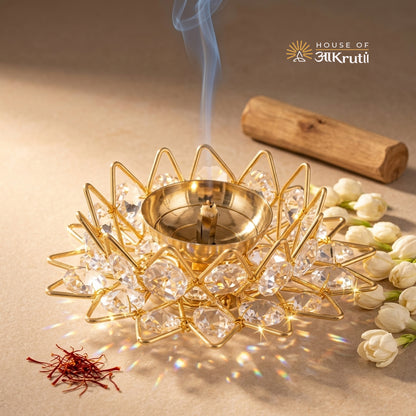 HOA Oil Lamp Metal Diya – 3.9 x 1.1 Inches