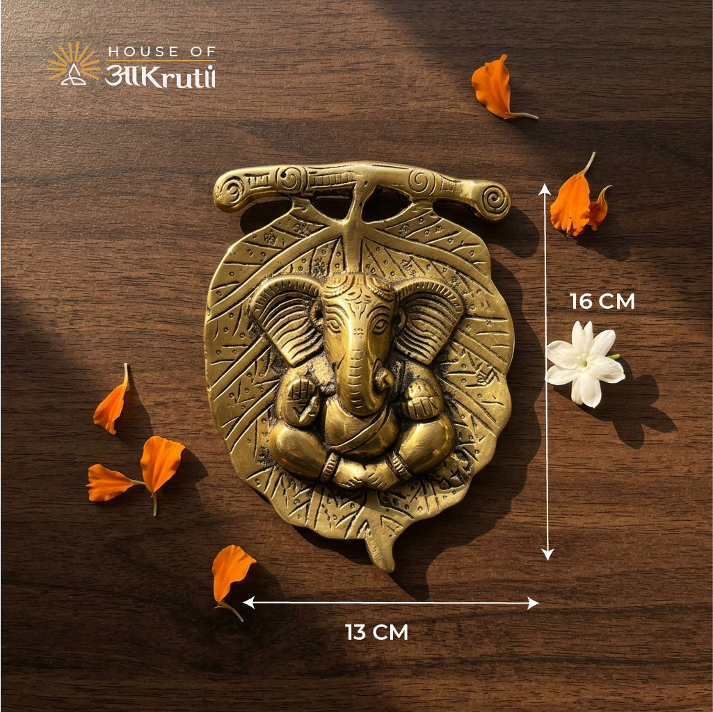 HOA Pan Ganesha Metal Wall Hanging – 6.3 x 5.1 Inches