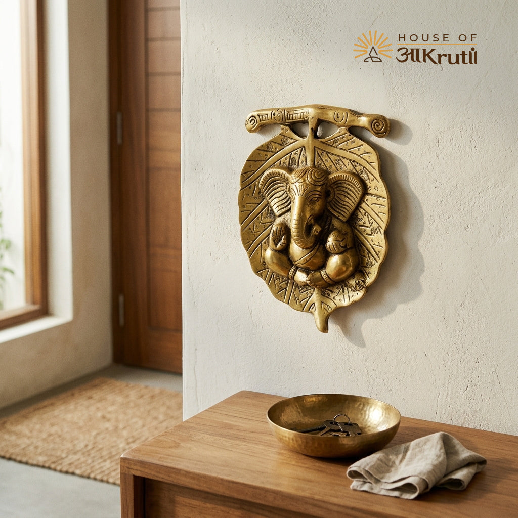 HOA Pan Ganesha Metal Wall Hanging – 6.3 x 5.1 Inches