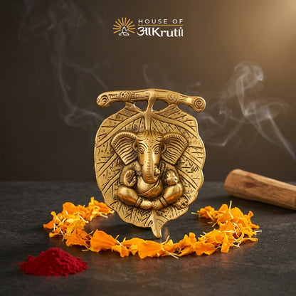 HOA Pan Ganesha Metal Wall Hanging – 6.3 x 5.1 Inches