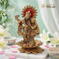 HOA Radha Krishna Metal Statue – 5.5x3.5 Inches