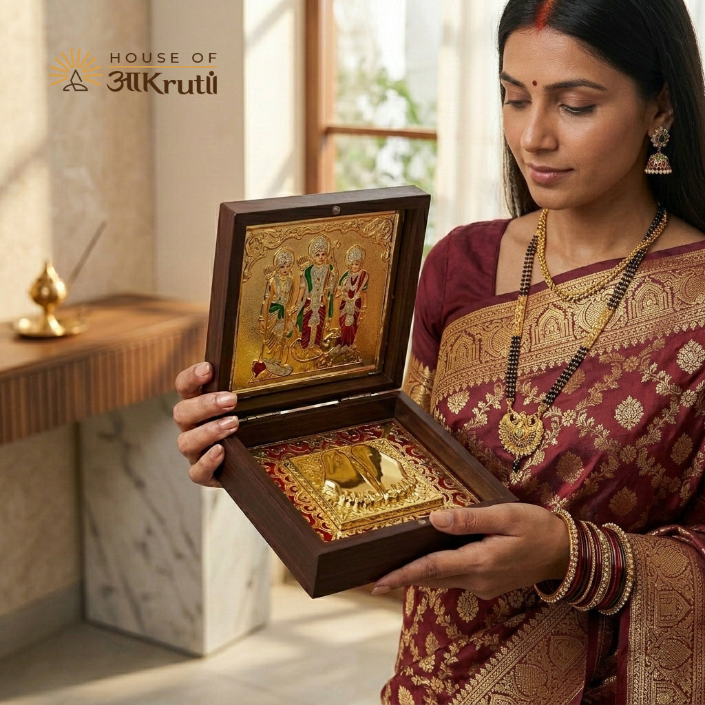 HOA Ramdarbar Silver Plated Photo Frame – 4x4 Inch