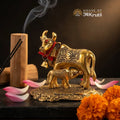 HOA Cow with Calf Metal Idol Gold – 4.7 x 4.3 inches