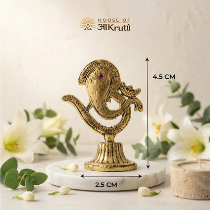 HOA Om Ganesha Metal Idol – 4.5 Inches